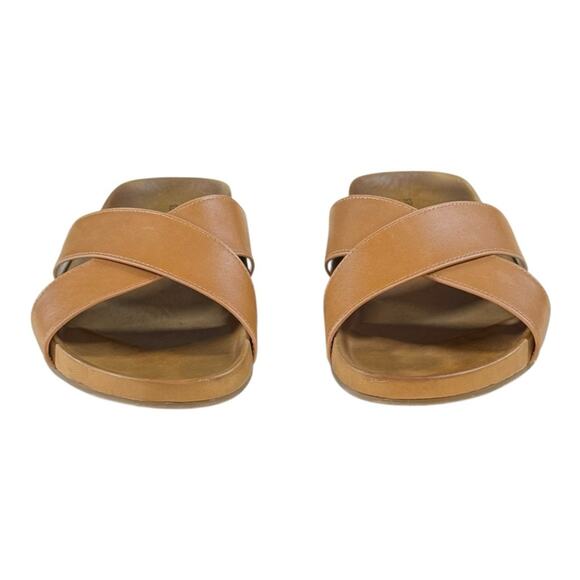 Birdies Leather Robin Caramel Slide Sandals - Picture 3 of 6